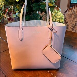 Kate Spade reversible tote pink cream